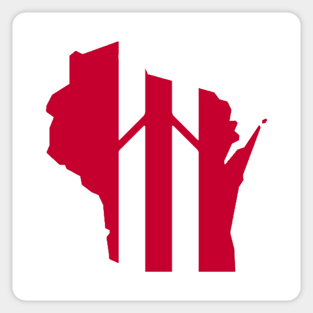 Wisconsin Stripe Sticker by StadiumSquad